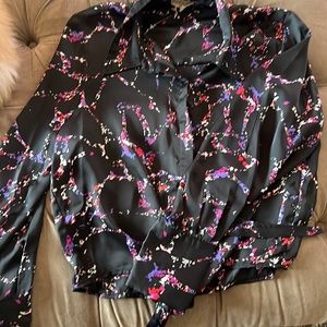 Large silky multicolored shirt